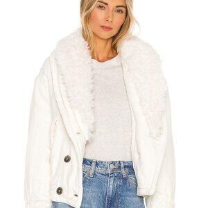 FREE PEOPLE Georgie Oversized Crop Jacket In Ivory *NWT* Size XS